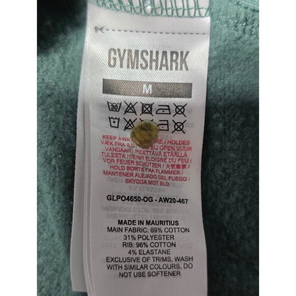 Gymshark Womens Medium Green Cropped Hoodie Long Sleeve Pullover Activewear - Picture 5 of 8